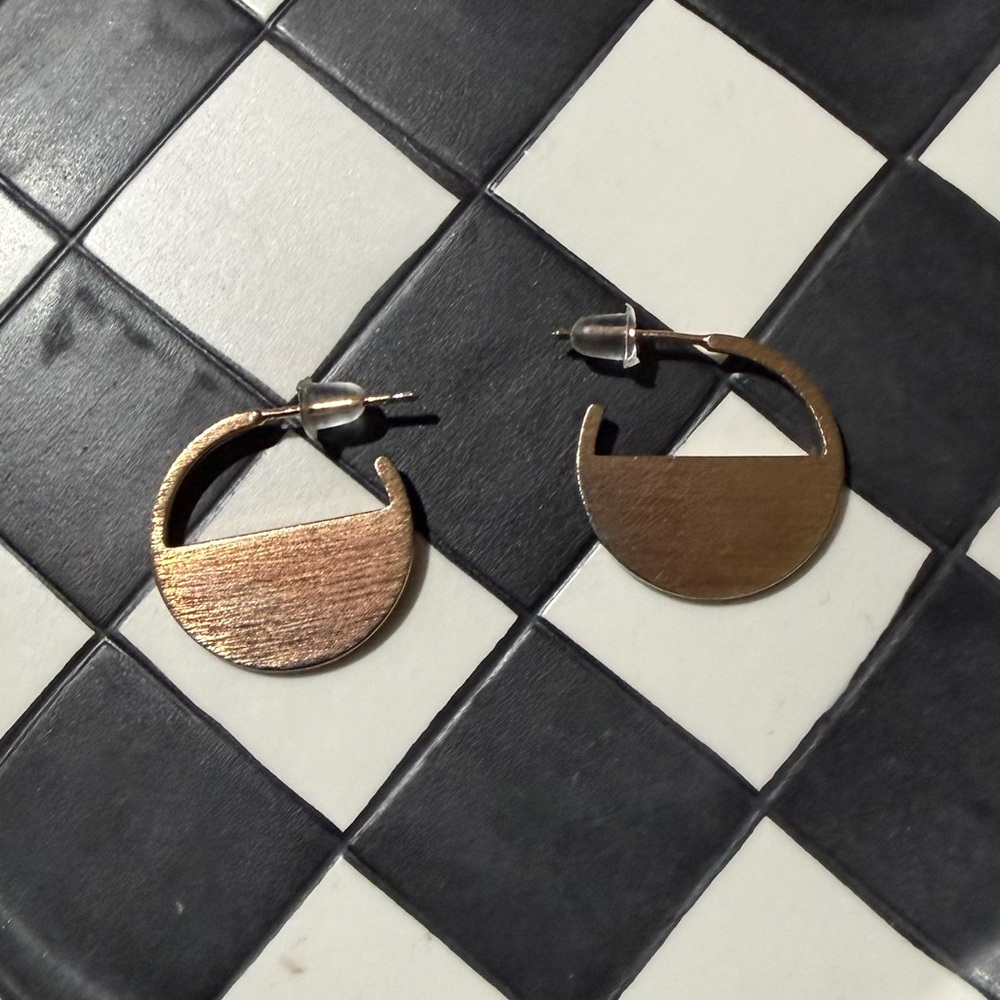 Bronze Half-Moon Earrings